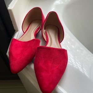 Red ballet flats